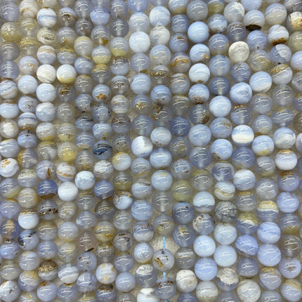 Dendritic Blue Lace Agate Round 6mm 8mm-1