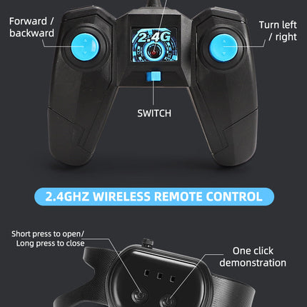 2.4GHz Dual Control Waterproof 4WD All Terrain RC Stunt Car