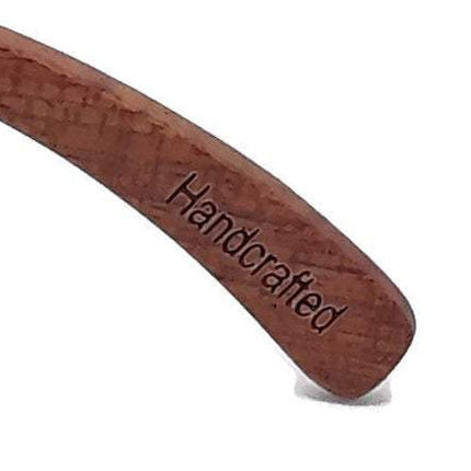 Brazilian Pear Wood Sunglasses, Ice Blue Polarized Lenses