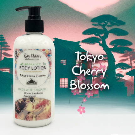 Tokyo Cherry Blossom Organic Body Lotion | Organic Body Cream | Shea Butter Lotion |  Almond Body Lotion | Fragrance Lotion-0