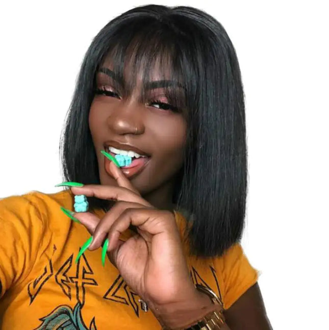 Bobo Light Golden Fiber Short Hair Headgear